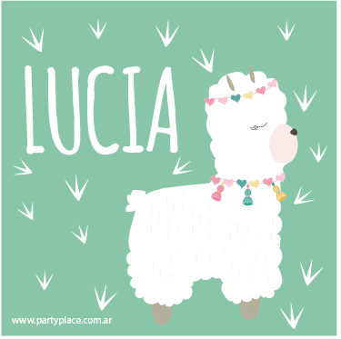 Stickers cuad. Llama 16u Pers